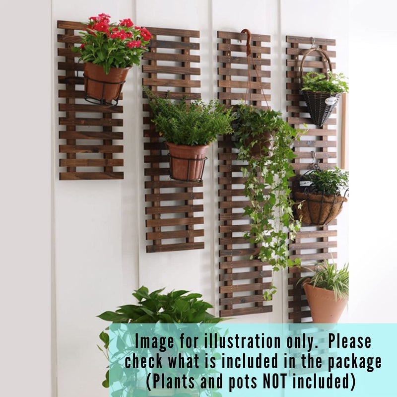 ShopLaLa Wall Planter â€“ 3 Pack Wooden Hanging Planter for Indoor Plants, Air Plant Succulent Holder, Live Vertical Garden Large Wall Mounted Plant Stand Decor for Christmas 15.7 + 23.6 + 35.4 Inch - Image 5